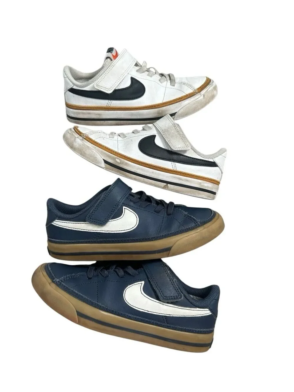 Nike Court Legacy Sneakers Bundle Navy Blue/White Youth Kids 12c Unisex Shoes